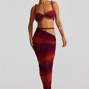 Two piece skirt and top set